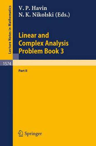 Cover image for Linear and Complex Analysis Problem Book 3: Part 2