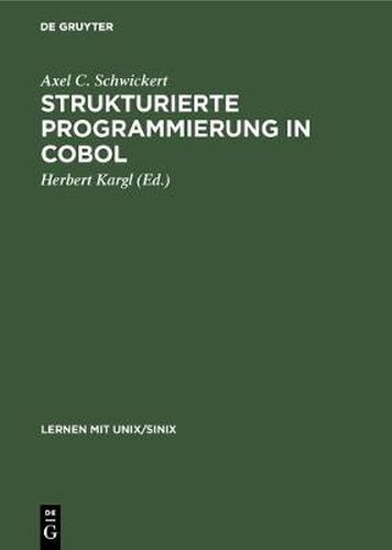 Cover image for Strukturierte Programmierung in COBOL