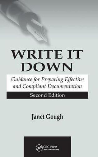 Cover image for Write It Down: Guidance for Preparing Effective and Compliant Documentation