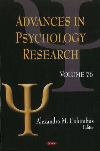 Cover image for Advances in Psychology Research: Volume 76