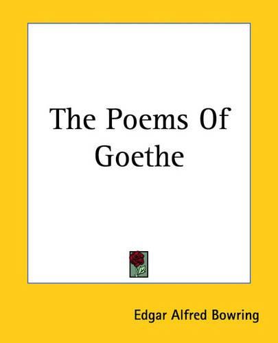 Cover image for The Poems Of Goethe
