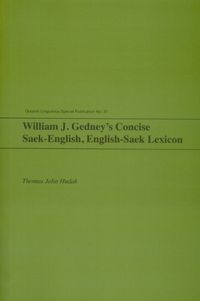 Cover image for William J. Gedney's Concise Saek-English, English-Saek Lexicon