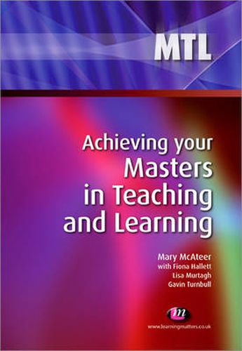 Cover image for Achieving Your Masters in Teaching and Learning