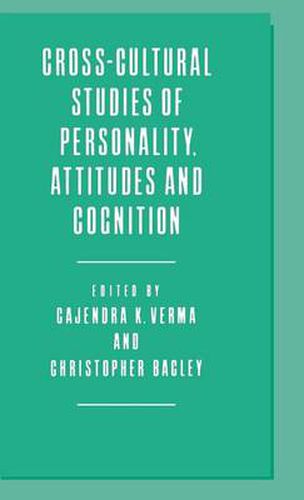 Cover image for Cross-Cultural Studies of Personality, Attitudes and Cognition