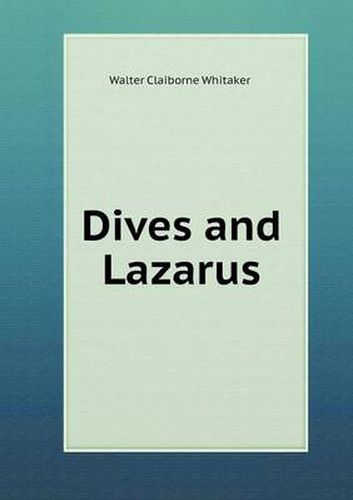 Cover image for Dives and Lazarus