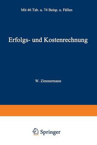 Cover image for Erfolgs- Und Kostenrechnung