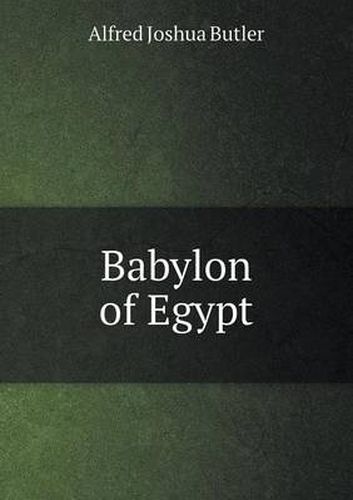 Cover image for Babylon of Egypt