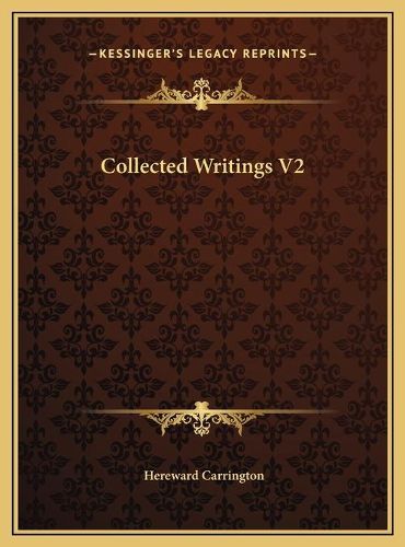 Cover image for Collected Writings V2