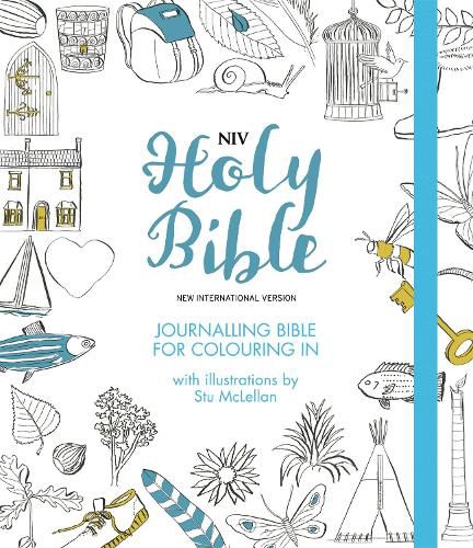 Cover image for NIV Journalling Bible for Colouring In: With unlined margins and illustrations to colour in