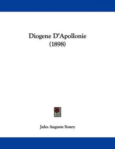 Cover image for Diogene D'Apollonie (1898)