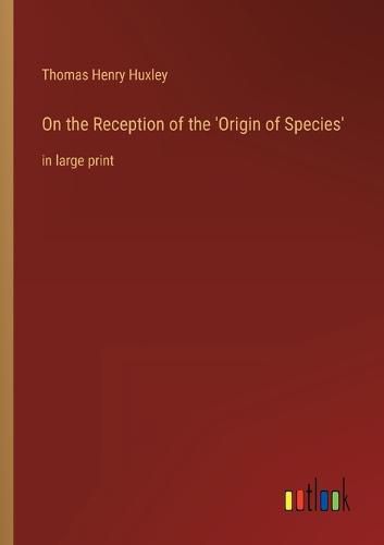 Cover image for On the Reception of the 'Origin of Species'