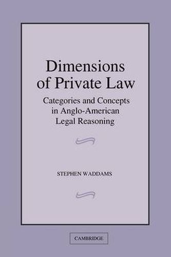 Cover image for Dimensions of Private Law: Categories and Concepts in Anglo-American Legal Reasoning