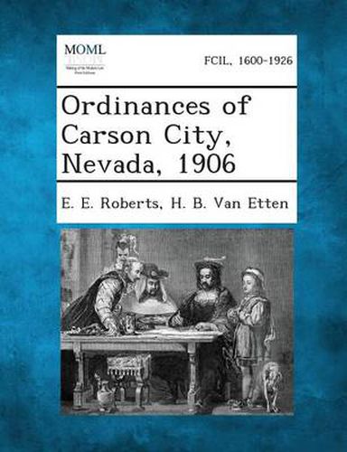 Cover image for Ordinances of Carson City, Nevada, 1906