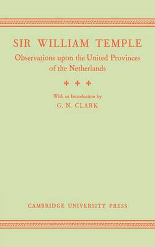 Cover image for Observations upon the United Provinces of the Netherlands