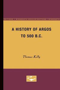 Cover image for A History of Argos to 500 B.C