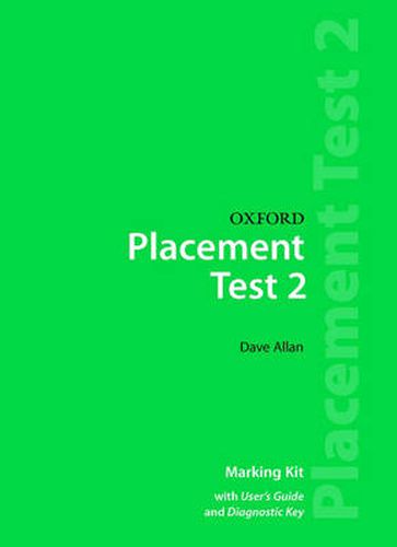 Cover image for Oxford Placement Tests 2: Marking Kit