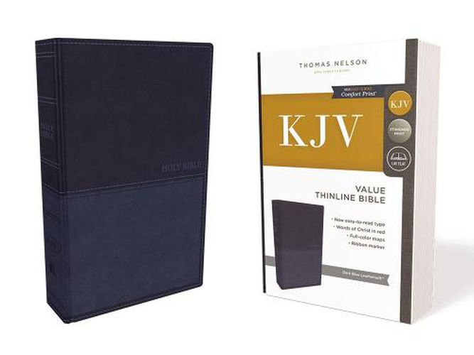 Cover image for KJV, Value Thinline Bible, Leathersoft, Blue, Red Letter, Comfort Print: Holy Bible, King James Version