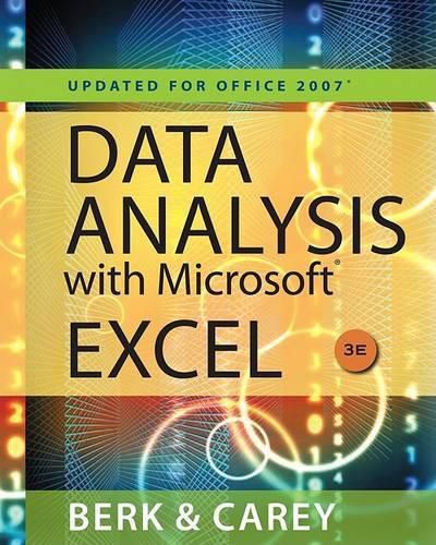 Cover image for Data Analysis with Microsoft (R) Excel' : Updated for Office 2007 (Book Only)