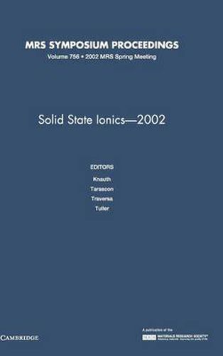 Cover image for Solid-State Ionics - 2002: Volume 756