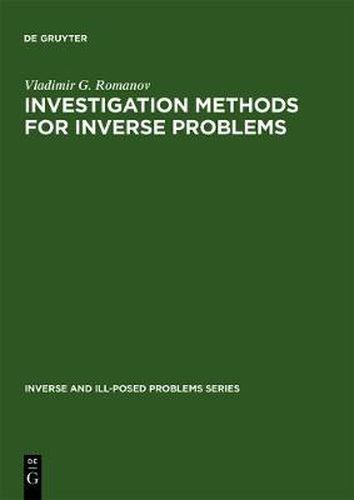 Cover image for Investigation Methods for Inverse Problems