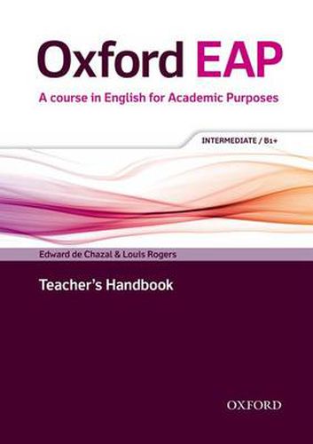 Cover image for Oxford EAP: Intermediate/B1+: Teacher's Book, DVD and Audio CD Pack