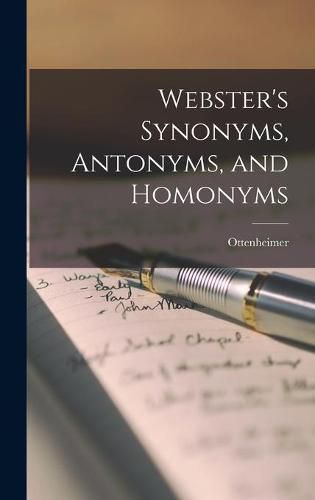 Cover image for Webster's Synonyms, Antonyms, and Homonyms