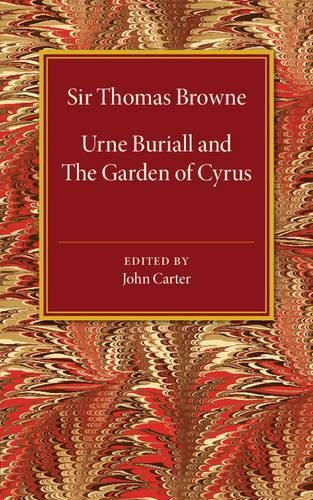 Cover image for Urne Buriall and the Garden of Cyrus