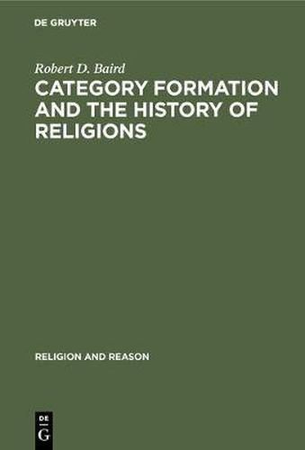 Cover image for Category formation and the history of religions