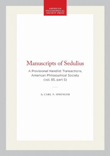 Cover image for Manuscripts of Sedulius