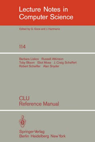 CLU: Reference Manual