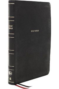 Cover image for NKJV, Thinline Reference Bible, Leathersoft, Black, Thumb Indexed, Red Letter, Comfort Print: Holy Bible, New King James Version