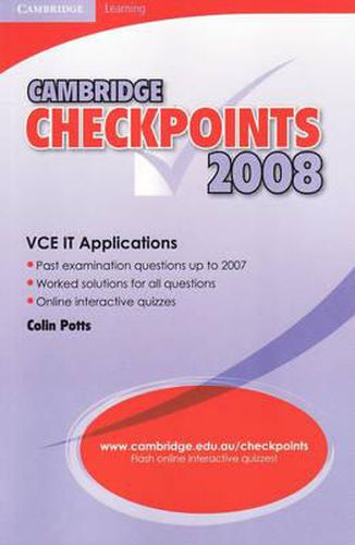 Cover image for Cambridge Checkpoints VCE IT Applications 2008