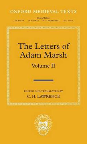 Cover image for The Letters of Adam Marsh: Volume II