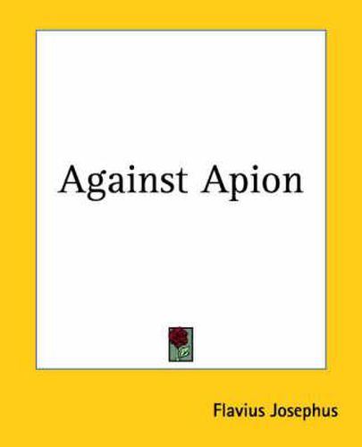 Cover image for Against Apion