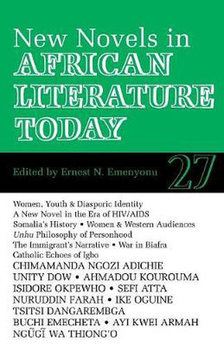 Cover image for ALT 27 New Novels in African Literature Today