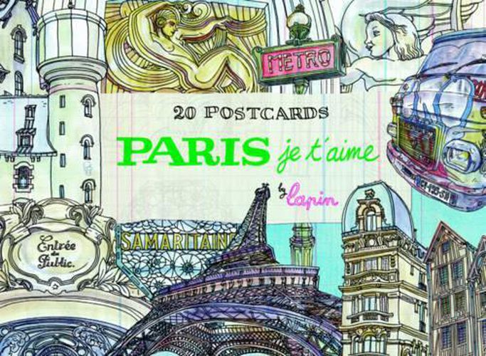 Cover image for Paris, Je T'Aime: 20 Postcards Book