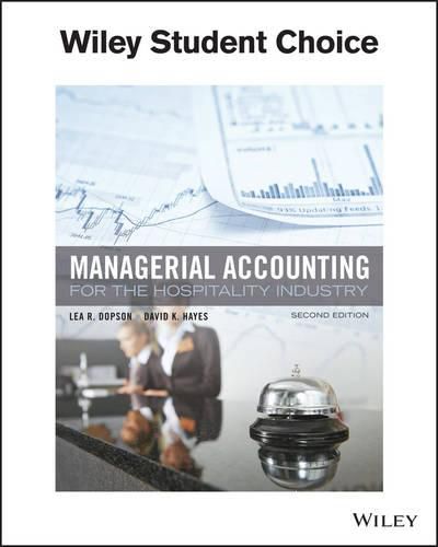 Cover image for Managerial Accounting for the Hospitality Industry