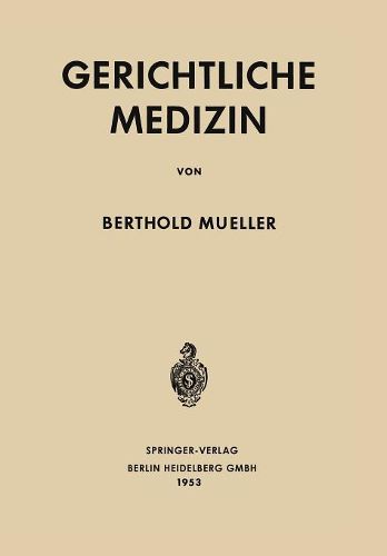 Cover image for Gerichtliche Medizin