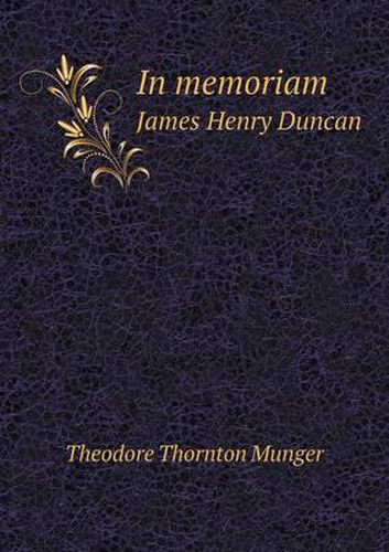 In memoriam James Henry Duncan