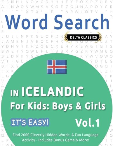 Cover image for Word Search in Icelandic for Kids