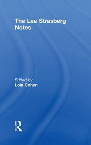 Cover image for The Lee Strasberg Notes
