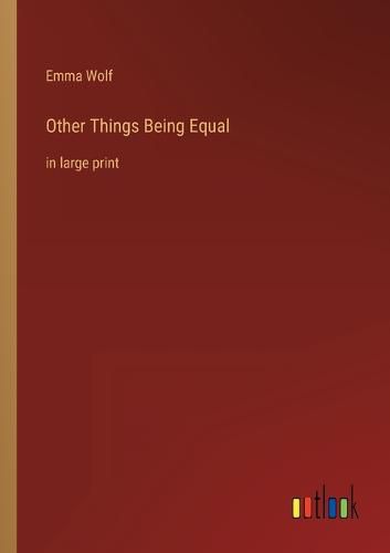 Cover image for Other Things Being Equal