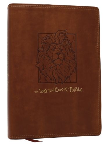 Cover image for The Sketchbook Bible: The Complete Bible with Hundreds of Illustrations (NKJV, Brown Leathersoft, Red Letter, Comfort Print)