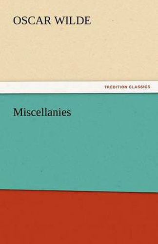 Cover image for Miscellanies