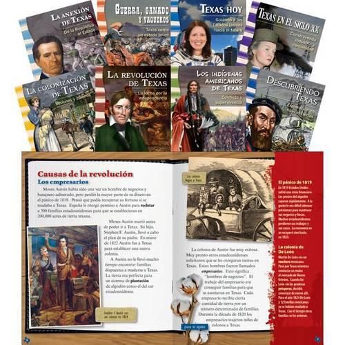 Cover image for Texas History: Then and Now Spanish 8-Book Set