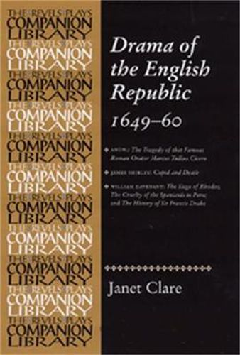 Cover image for Drama of the English Republic, 1649-1660