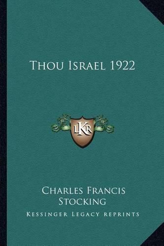 Cover image for Thou Israel 1922