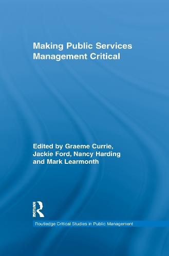 Cover image for Making Public Services Management Critical