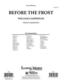 Cover image for Before the Frost: Conductor Score