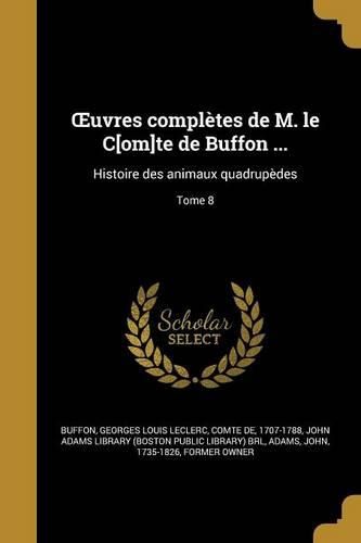 Cover image for OEuvres completes de M. le C[om]te de Buffon ...